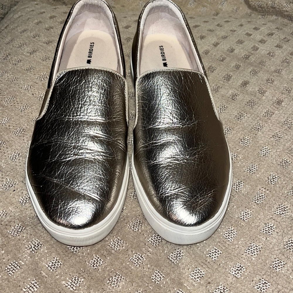 Birdies women’s metallic all leather size 8.5.